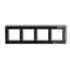 DECO Ramka 4 poczwórna uniwersalna transparentna DECO Art - efekt szkła (ramka: transparentna: spód: czarny) transparentny 52-12