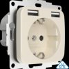 106208 2USB inCharge PRO SI - cream white glossy USB socket outlet