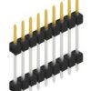 Pin header, 9 pole, pitch 2.54 mm, straight, black, 10056612