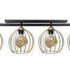 Lampa Sufitowa Nowoczesna 4Xe27 Bacca Black/Gold