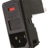 Gniazdo zasilające IEC z filtrem przeciwzakłóceniowym2 10A C14 TE Connectivity Zatrzask