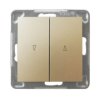 IMPRESJA Wyłącznik żaluzjowy z blokadą mechaniczną złoty metalik ŁP-7YB/m/28 OSPEL