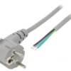 Kabel: 3X0,75Mm2, Cee 7/7 (E/F) Wtyk Kątowy, 2M Lt-322 H05vv-F 3X0.75 Gry 2M...