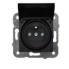 Panasonic Novella Gniazdo Z Klapką Ip44 Z/U Czarne 92105570M