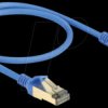 80332 Patch cable, Cat.8.1, F/FTP, Slim, 0.5 m, blue