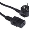 Przewód zasilania złącze A: IEC C19 złącze B: CEE 7/7 2m 16 A 250 V Czarny