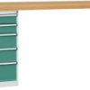System banków komercyjnych COMBI model 3 z masywną płytą podstawy, szer. X gł. X wys. = 1500 x 700 x 840 mm Manuflex WC5