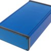 Aluminum enclosure, (L x W x H) 220 x 125 x 52 mm, blue, IP54, 1455Q2201BU