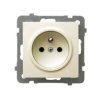AS Gniazdo pojedyncze z uziemieniem ecru GP-1GZ/m/27 OSPEL