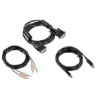 Kabel KVM, Gniazdo 3,5 mm, DVI-I, USB A - Gniazdo 3,5 mm, DVI-I, USB B, kolor: Czarny, Trendnet