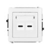 DECO Ładowarka USB podwójna 2xUSB C 30 W max biały mat 25DCUSB-9 KARLIK