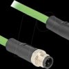 80409 M12 cable, D-coded, 4 pin plug / socket, 5 m