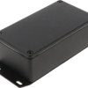 Aluminum die cast enclosure, (L x W x H) 121 x 66 x 40 mm, black (RAL 9005), IP65, 1590WN1FBK