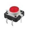 MIKROPRZEŁĄCZNIK Z PODŚWIETLENIEM 12X12mm Czerwony