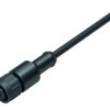 Sensor actuator cable, M12-cable socket, straight to open end, 4 pole, 5 m, PUR, black, 4 A, 77 3420 0000 50004 0500