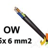 Przewód OWY 5x6 mm2 (300/500V) oponowy warsztatowy H05VV-F (krążek 100m) biały 5907702811062 ELEKTROKABEL