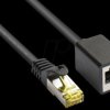 8070VR-005S Patch cable extension, cat. 7, black, 0.5 m