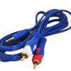 Kabel JACK 3,5mm - 2xRCA CHINCH AUX niebieski (3m)