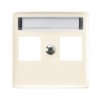 ARIA Pokrywa gniazda podwójnego prosta typu Keystone ecru PGPK-2U/27 OSPEL