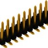 Pin header, 30 pole, pitch 2.54 mm, angled, black, SLLP6SMD05130GSMPS