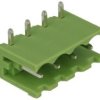Łączówka; XY2500R-A-04P; 4 tory; R=5,00mm; 8,1mm; 12A; 300V; przewlekany (THT); kątowe 90°; otwarta; zielony; Xinya; RoHS