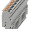 Plug, push-in connection, 0.14-4.0 mm², 14 pole, 24 A, 6 kV, gray, 3209992