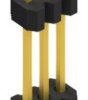 Pin header, 3 pole, pitch 1.27 mm, straight, black, SLVW60923G