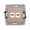 MINI Ładowarka USB podwójna 2xUSB C 30 W max bez pola opisowego łososiowy 62MCUSBBO-9 KARLIK