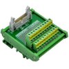 CZH-LABS DIN Rail Mount IDC-20 Male Header Connector Breakout Board Interface Module, IDC Pitch 0.1", Terminal Block Pitch