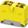 Distribution block, push-in connection, 0.14-2.5 mm², 4 pole, 17.5 A, 6 kV, yellow, 1046612