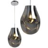 Lampa wisząca sufitowa szklana KIMBERLY CHROME chrom 1x E27 GOLDLUX