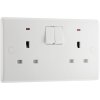 BG 826 White Nexus Moulded Double Switched 13A Power Socket - Power Indicators
