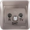 Simon Akord Gniazdo Antenowe Rtv/Sat Końcowe Satyna Metalizowana Aas/29
