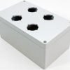 PC push button enclosure, (L x W x H) 201 x 119 x 89 mm, light gray (RAL 7035), IP66, 1554PB4