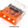 SzybkozĹÄczka 3x 0,5-2,5mm2 transparentna pomaraĹczowa x1szt. WAGO 2273-203