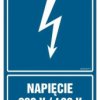 ZNAK - HG024 Napięcie 230V/400V 7,5 x 10 cm FN - Folia samoprzylepna