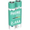 Nickel metal hydride-battery, 1.2 V, 800 mAh, HR03, AAA, B001F1USJQ, package with 2 pieces