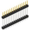 Pin header, 15 pole, pitch 2.54 mm, straight, black, 10128302