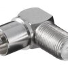 Adapter kątowy: gniazdo F wtyczka koncentryczna 90°...