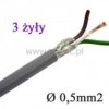 Kabel LIYCY 3x0,5mm2 w ekranie , linka CU
