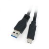 Przewód Akyga USB 3.0 typ A - USB 3.1 typ C czarny - 0,5m - AK-USB-24