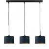 Lampa wisząca nowoczesna abażur 3xE27 FLOW BLACK