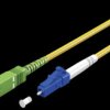 59650 Simplex FO patch cable, SC-APC (8°)<>LC-UPC,yellow, 3.0 m