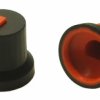 Pokrętło potencjometru oś: 6mm średnica: 16.2mm Kształt D Guma Czarny RS PRO