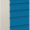 Manuflex LS1042.5007 Szafka narzędziowa BASETEC stacjonarna, wysokość użytkowa 900 mm z 6 szufladami, w kolorze niebiesk