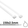 OPASKI KABLOWE 150/2.5 TRYTKI BIAŁE 100 SZTUK
