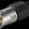 11749 XLR plug, 3-pin, gold-plated contacts
