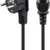 Kątowy kabel przyłączeniowy z gniazdem C13, czarny, 50078 /2,5m/