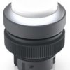 Pushbutton, unlit, latching, waistband round, white, front ring silver, mounting Ø 22.3 mm, 1.30.240.331/0200