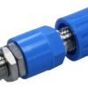 Pole terminal, 4 mm, blue, 33 VAC/70 VDC, 36 A, solder connection/cable lug, nickel-plated, POL 6718 NI / BL